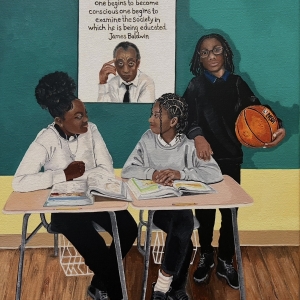 Social Studies 1 - My students left to right: Toriel, Tahji, and Taheem.