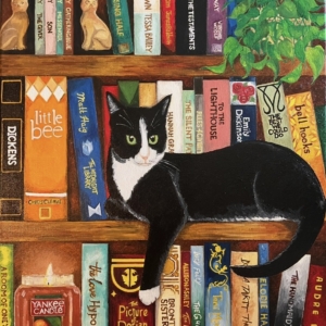 SOLD - Commissioned Portrait of Louis the Tuxedo Cat